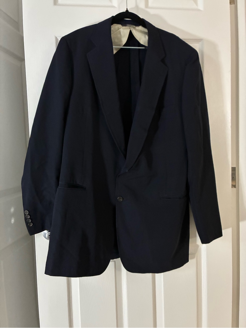 Vintage Paul Stuart Navy Lightweight Blazer Jacket Men's 44L designer luxury